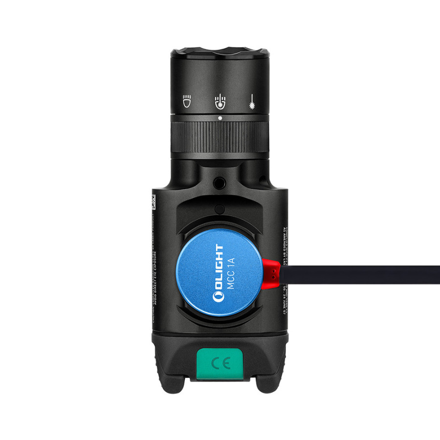 OLIGHT BALDR PRO R LAMPE TACTIQUE 1913 GL AVEC LASER VERT & 1350 LUMENS LED BLACK