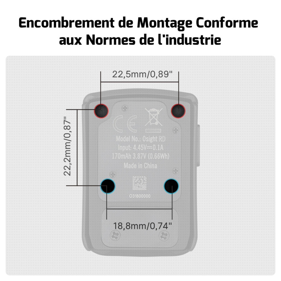 OLIGHT OSIGHT | VISEUR POINT ROUGE 3MOA RECHARGEABLE