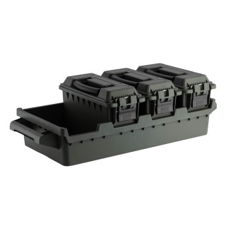 SET 4 CAISSES MUNITIONS AVEC BAC DE TRANSPORT