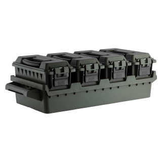 SET 4 CAISSES MUNITIONS AVEC BAC DE TRANSPORT