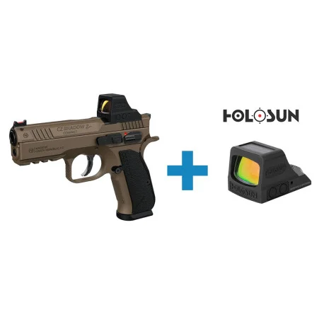 PISTOLET CZ SHADOW 2 COMPACT + POINT ROUGE HOLOSUN 508T-RD EDITION LIMITEE