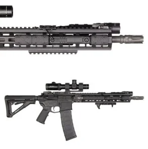 RAIL PICATINNY 11 EMPLACEMENTS FIXATION M-LOK NOIR