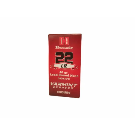 BOITE DE 50 CARTOUCHES HORNADY 22LR 40GR LRN