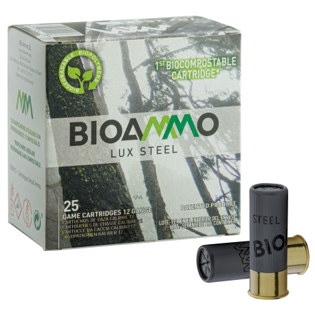 CARTOUCHE, BIO AMMO LUX ACIER, 12/70, 16MM 28G PB5 BOITE DE 25