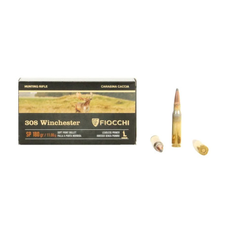 CARTOUCHE FIOCCHI 308 WIN SP 180 GRAINS BOITE DE 20 CARTOUCHES