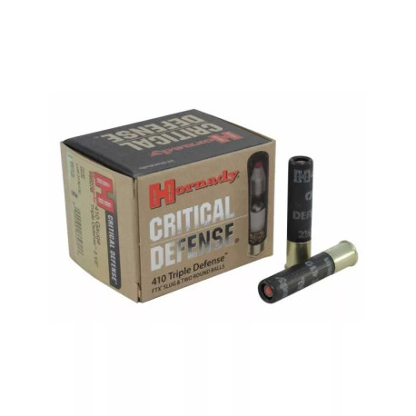BOITE DE 20 CARTOUCHES HORNADY 410 GA CRITICAL DEFENSE