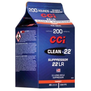 MUNITION CCI 22LR CLEAN SUPRESSOR 45 GRAINS X200