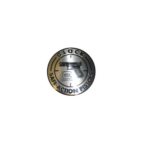PLAQUE RONDE GLOCK SAFE ACTION DIAM 28CM ALUMINIUM