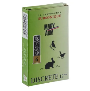 CARTOUCHES MARY-ARMS SUBSONIQUES - CAL. 12MM/50 10G PLOMB 6