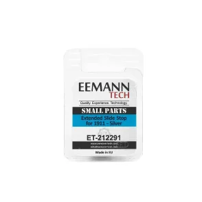 EEMANN TECH EXTENDED SLIDE STOP FOR 1911 - COLOR : SILVER