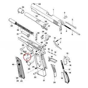 EEMANN TECH HAMMER PIN FOR 1911/2011 SILVER