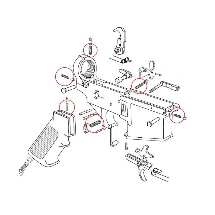EEMANN TECH SMALL SPRINGS SET FOR AR 15