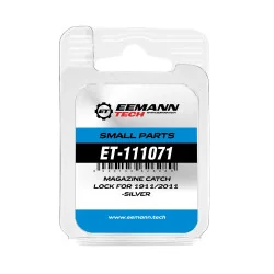 EEMANN TECH MAGAZINE CATCH LOCK FOR 1911/2011 SILVER