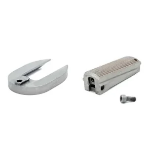 EEMANN TECH TWO PIECES MAGWELL FOR 1911, 25 LPI CHECKERED - COLOR SILVER