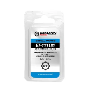 EEMANN TECH TWO PIECES MAGWELL FOR 1911, 25 LPI CHECKERED - COLOR SILVER