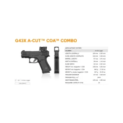 PISTOLET GLOCK 43X FS ACUT COMBO AIMPOINT COA