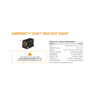 PISTOLET GLOCK 45 FS ACUT COMBO AIMPOINT COA