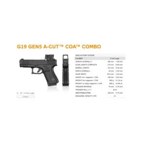 PISTOLET GLOCK 19 GEN5 FS ACUT COMBO AIMPOINT COA