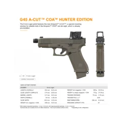 PISTOLET GLOCK 45 HUNTER EDITION ACUT FILETE COMBO AIMPOINT COA