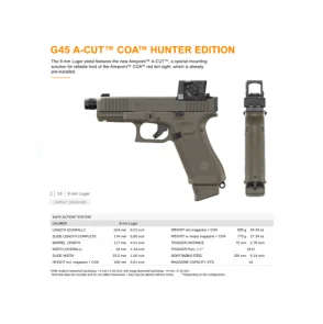 PISTOLET GLOCK 45 HUNTER EDITION ACUT FILETE COMBO AIMPOINT COA