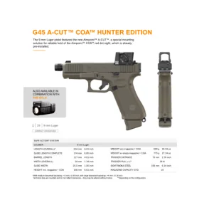 PISTOLET GLOCK 45 HUNTER EDITION ACUT FILETE COMBO AIMPOINT COA GTL II