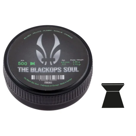 PLOMBS THE BLACK OPS SOUL A TETE PLATE CAL. 4,5 MM
