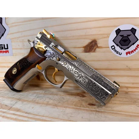 PISTOLET CZ SP01 CUSTOM ENGRAVING 24CT CAL 9X19
