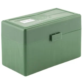 BOITE DE RANGEMENT 50 MUNITIONS CAL. 243WIN/270W/7X57/7X64/280R/30-06/300W/8.57/9.3