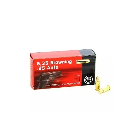MUNITION GECO 6.35 BROWNING FMJ 49GR