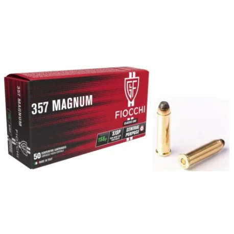 MUNITIONS FIOCCHI 357MAG SJSP 158GR X50
