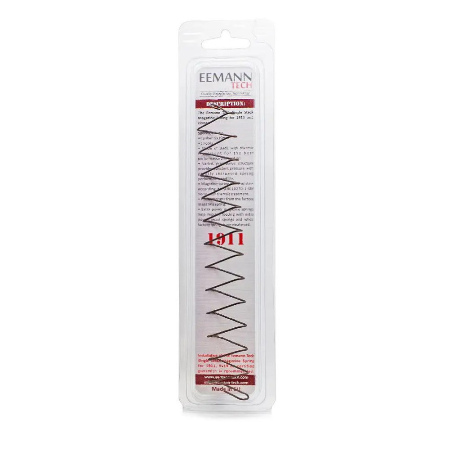 EEMANN TECH SINGLE STACK MAGAZINE SPRING FOR 1911, 9X19MM