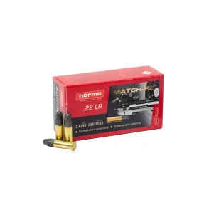 MUNITIONS NORMA 22LR 40GR MATCH 22 LRN PLOMB X50