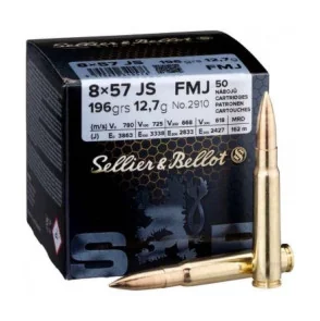 MUNITION S&B 8X57JS FMJ 12.7G X50