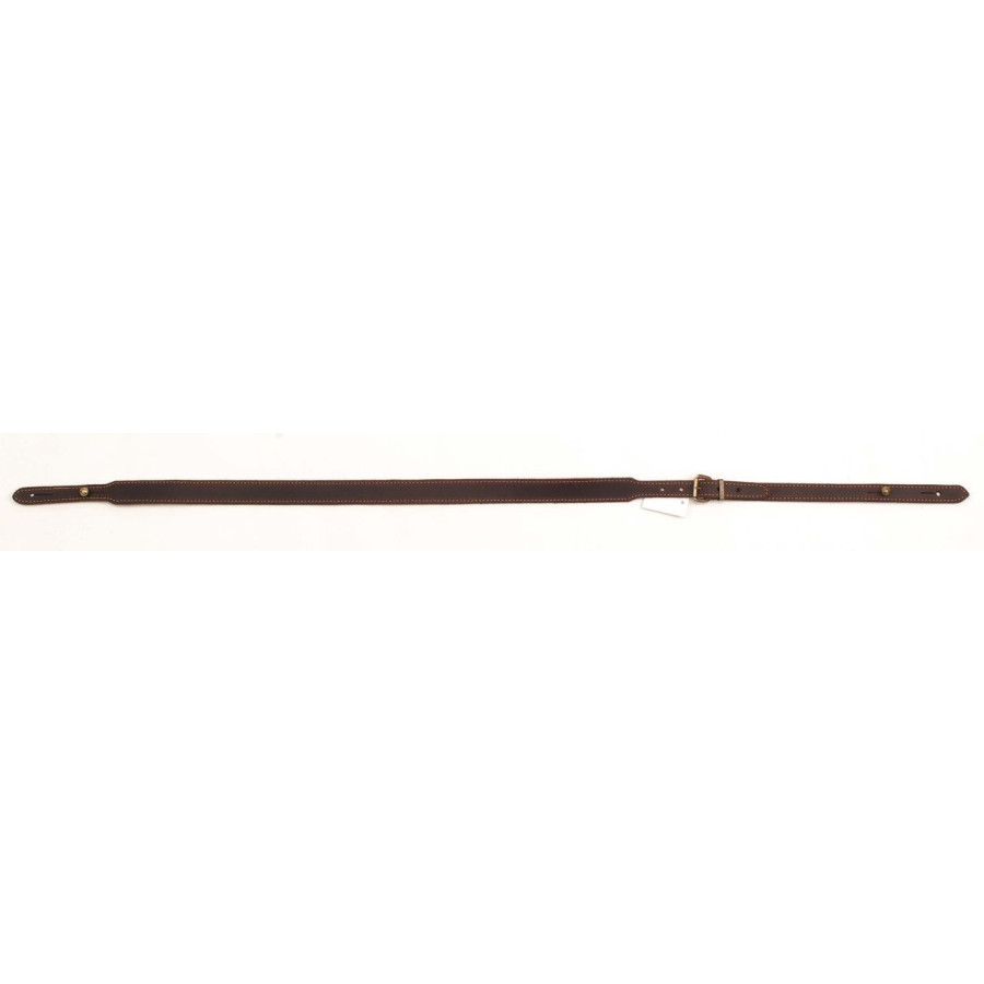 BRETELLE A BOUTON CUIR VIEILLI COUSU + ANTIDERAPAN