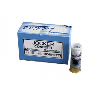 BOITE DE 10 CART JOCKER 12/67 CONFETTI