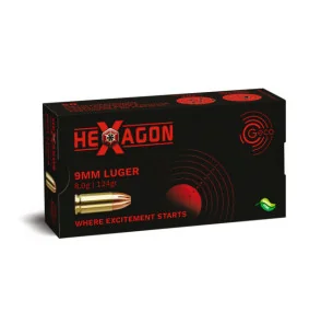 MUNITIONS GECO 9MM LUGER 8.0G 124GR HEXAGON