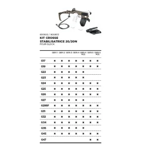 KIT STABILISATEUR RECOVER 20/20N POUR GLOCK COULEUR NOIR 2020n