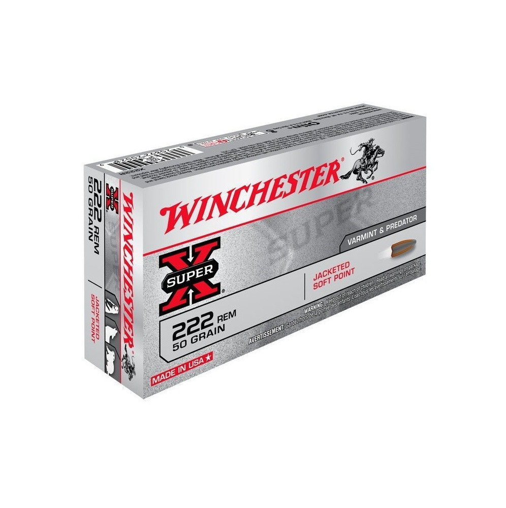 MUNITION 222 REM WINCHESTER 50GR POWER POINT