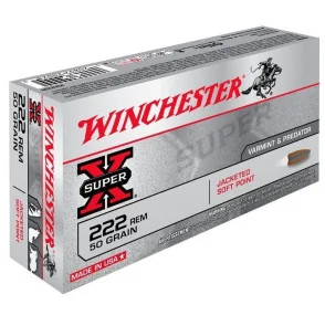 MUNITION 222 REM WINCHESTER 50GR POWER POINT