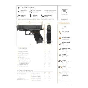 PISTOLET GLOCK 45 GEN6 OR FS CALIBRE 9X19