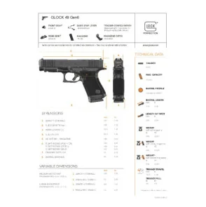 PISTOLET GLOCK 49 GEN6 OR FS CALIBRE 9X19