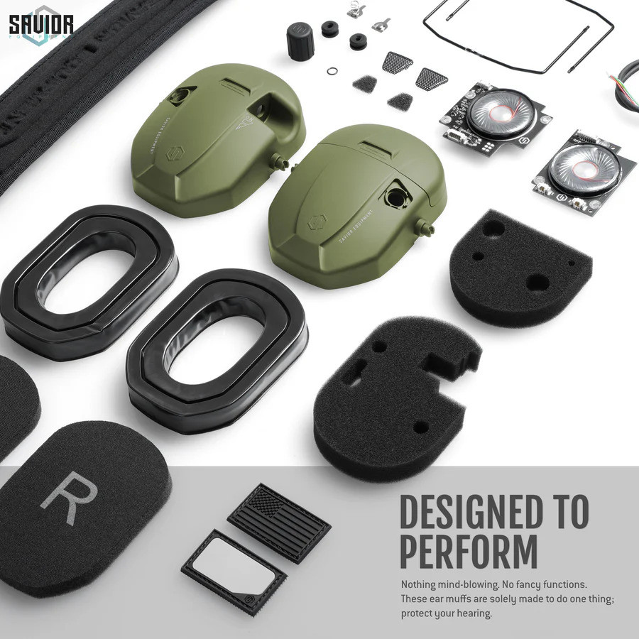 SAVIOR CASQUE ANTIBRUIT ELECTRONIQUES OD GREEN