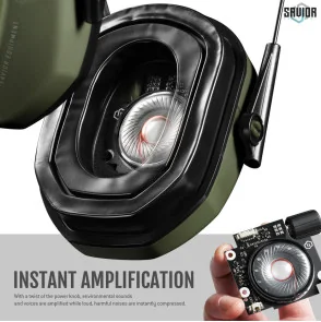 SAVIOR CASQUE ANTIBRUIT ELECTRONIQUES OD GREEN