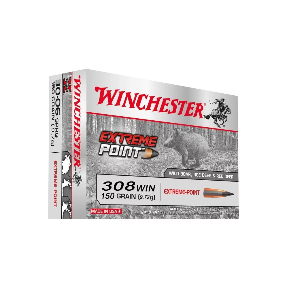 MUNITIONS WINCHESTER 308win EXTREME POINT 150g X20