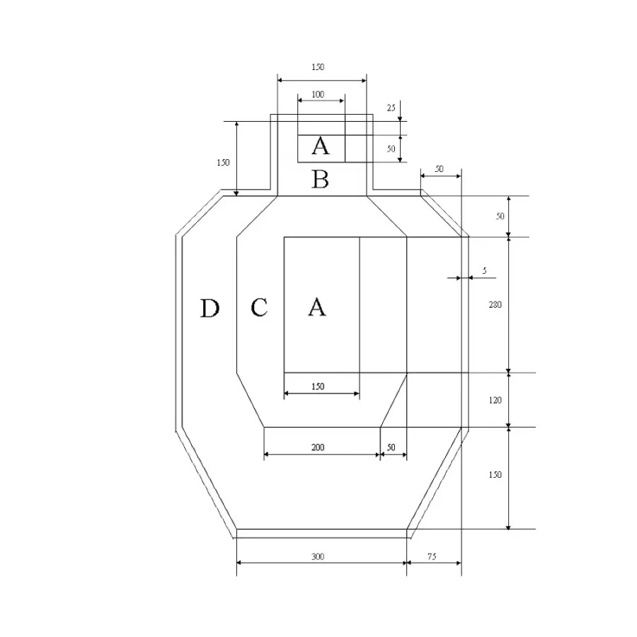 CARDBOARD SRA TARGET TAN/WHITE - 100 PCS./PACK tanwhite pcspack