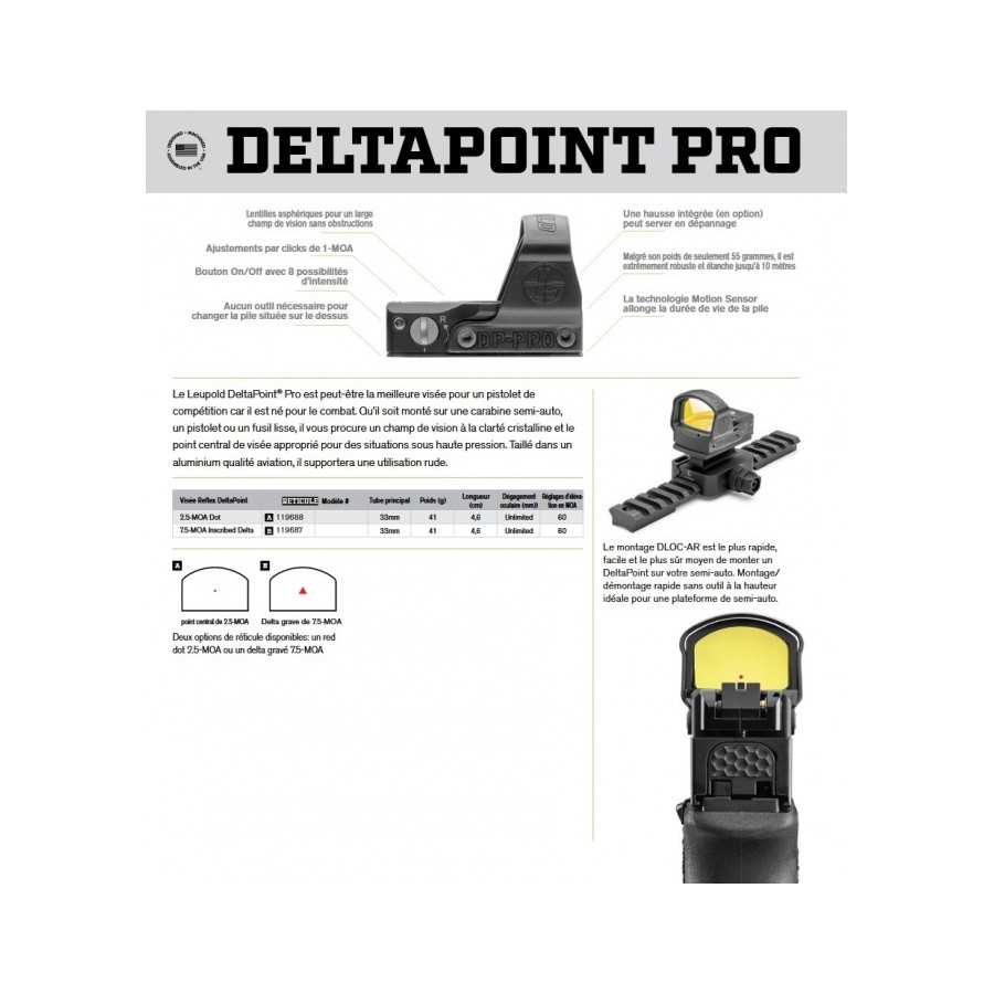 POINT ROUGE LEUPOLD DELTA POINT PRO REFLEX SIGHT 2