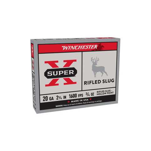 MUNITION SLUG SUPER-X RIFLED H.P CAL 20-70 21G X5 superx 2070