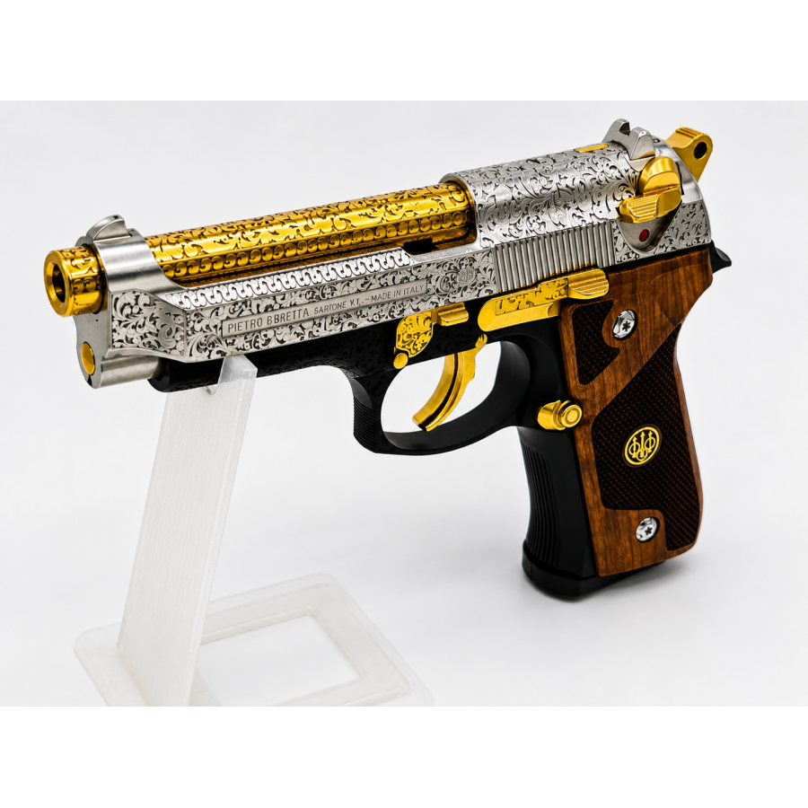 PISTOLET BERETTA 92F 9x19 CUSTOM OR ENGRAVING