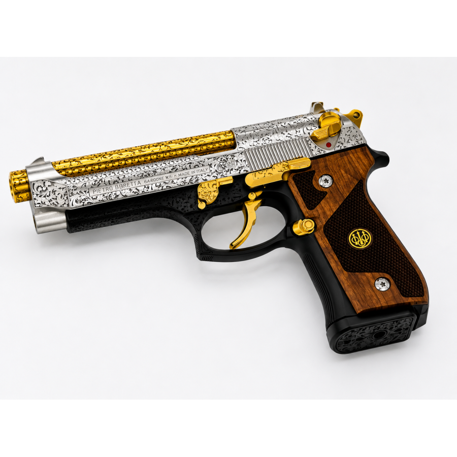 PISTOLET BERETTA 92F 9x19 CUSTOM OR ENGRAVING