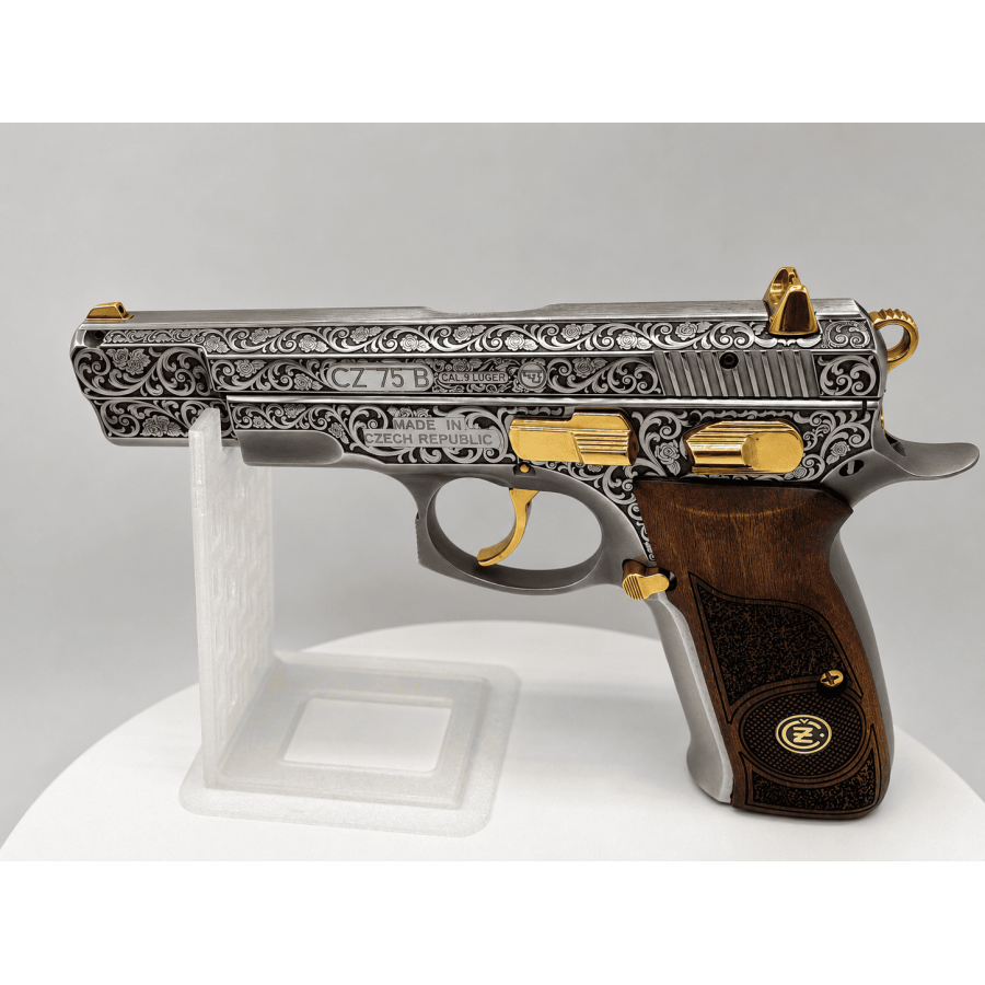 PISTOLET CZ 75B FULL ENGRAVING OR 24 CT